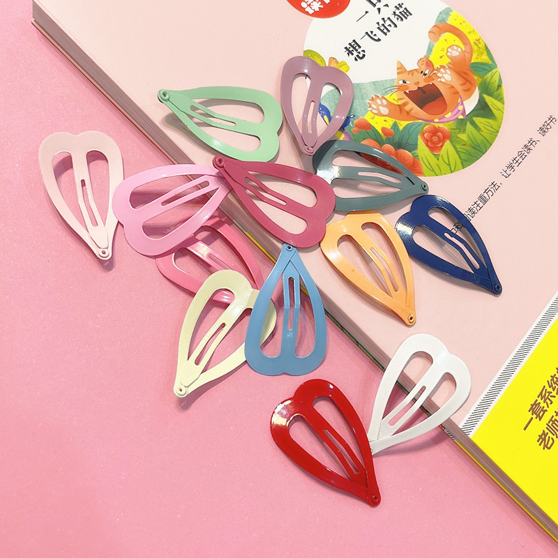 Set de Broches BB Infantiles en Colores Pastel - Pinzas en Forma de Lágrima con Esmalte