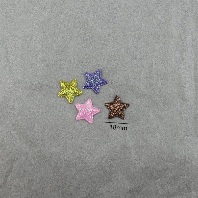 Estrellas Brillantes de 1.8cm con Purpurina - Componentes para Fabricación de Accesorios de Pelo, Muñecas y Manualidades - Proveedor Mayorista