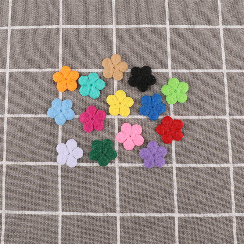 Flores de Fieltro de 2cm - Componentes para Fabricación de Accesorios de Pelo, Ropa, Juguetes y Manualidades - Proveedor Mayorista