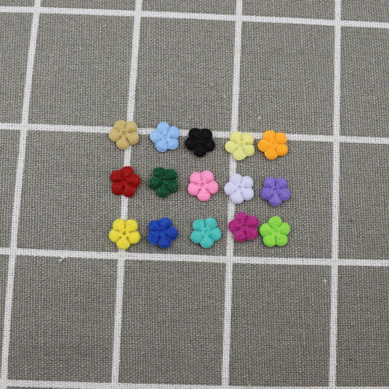Flores Mini de Fieltro de 1cm - Componentes de Precisión para Fabricación de Accesorios de Pelo, Ropa, Calzado y Manualidades - Proveedor Mayorista