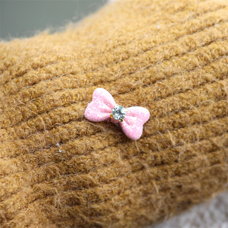 Moños de Cuero con Purpurina y Cristales - Componentes para Fabricación de Accesorios de Pelo, Ropa de Muñecas y Manualidades - Proveedor Mayorista