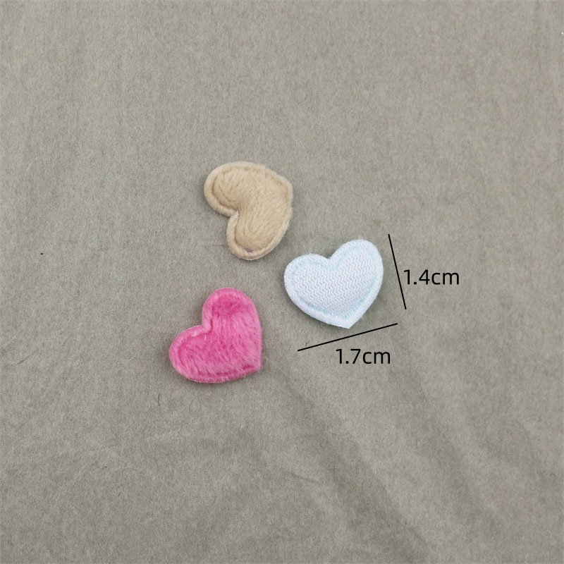 Corazones de Felpa de 1.7cm - Componentes para Fabricación de Accesorios de Pelo, Ropa, Juguetes y Manualidades - Proveedor Mayorista