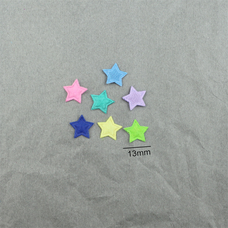 Estrellas Mini de Fieltro de 1.3cm con Estampado - Componentes para Fabricación de Accesorios de Pelo, Manualidades y Decoración - Proveedor Mayorista