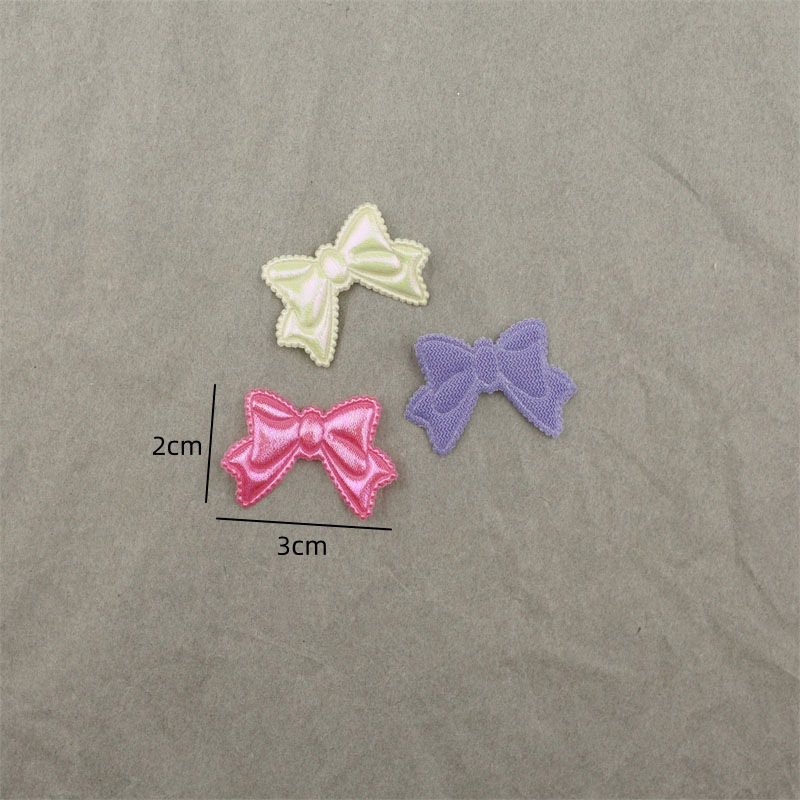 Moños de Tela Nacarada de 3cm - Componentes para Fabricación de Accesorios de Pelo, Ropa, Muñecas, Calzado y Manualidades - Proveedor Mayorista