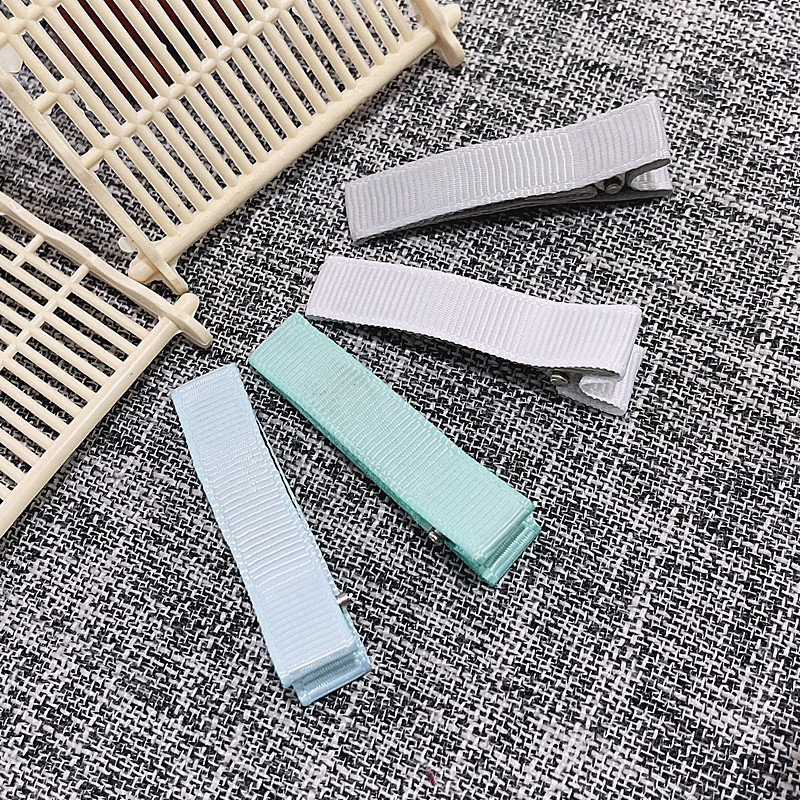 Pinzas de Pato Geométricas para Niños - Mayorista de Accesorios para el Cabello con Media Cinta Textil y Doble Horquilla