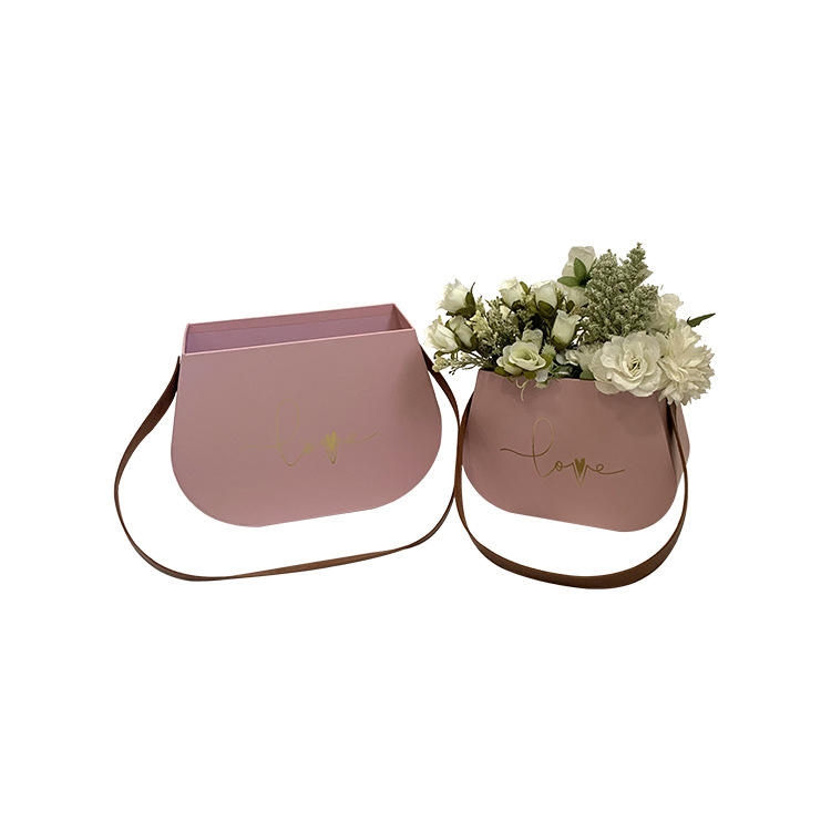 Juego de 2 Cestas con Asas de Cuero para Flores con Stock Inmediato Olipai - Para Arreglos Florales y Regalos de Lujo - Venta al por Mayor para Importadores y Mayoristas