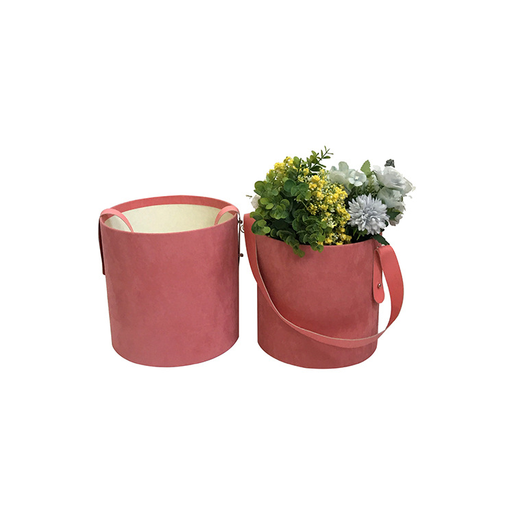 Juego de 2 Cubetas de Felpa con Asa para Flores | Diseño de Lujo | Para Mayoristas
