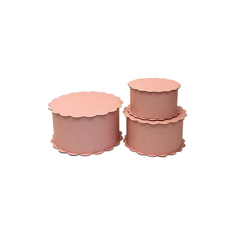 Juego de 3 Cajas Redondas con Detalles de Encaje para Flores | Diseño Sólido y Elegante | Para Mayoristas