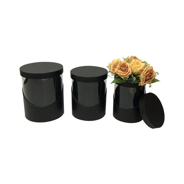Juego de 3 Cubos Redondos Transparentes de PVC | Diseño Minimalista | Para Mayoristas