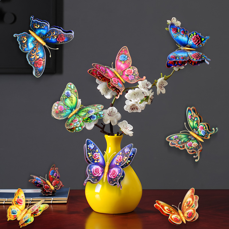 Set de Mariposas Magnéticas 3D de Doble Capa para Exportación - Alta Simulación y Decoración de Pared para Interiores - Ideal para Vendedores de Amazon y Mayoristas Globales