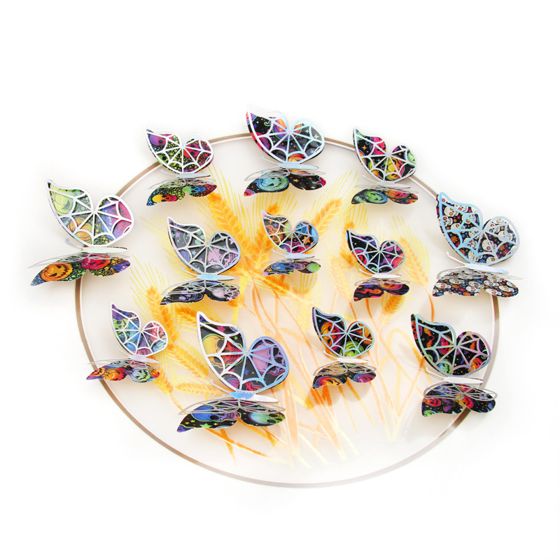 Mariposas 3D para Halloween de Amazon FBA - Decoración Tenebrosa para Paredes y Globos - Adhesivos de PVC para Fiestas Temáticas y Mayoristas de Temporada