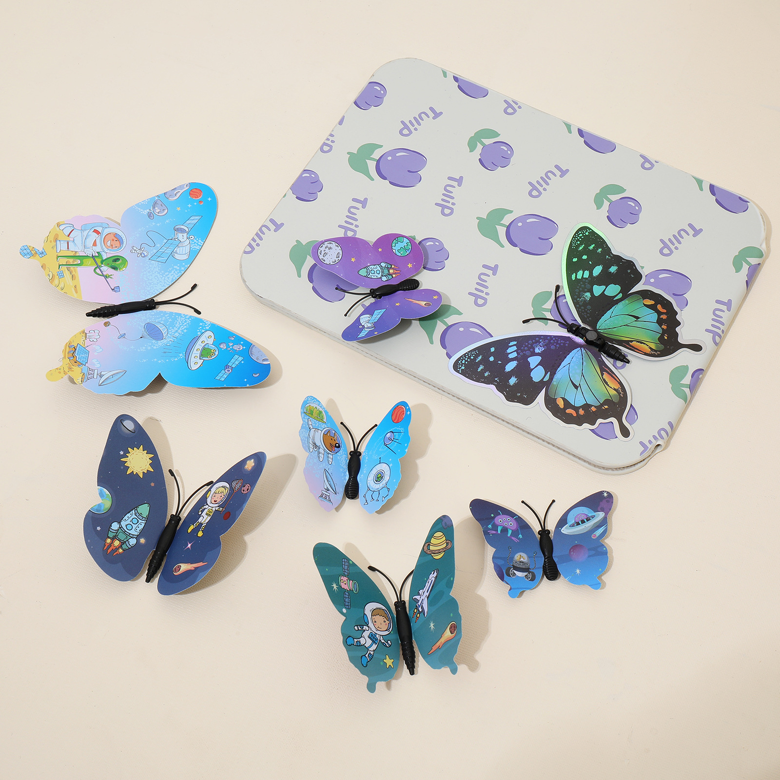 Mariposas 3D para Habitación Infantil - Decoración de Pared con Diseño de Juguete - Adhesivos Seguros para Niños y Mayoristas - Set de Mariposas para Cuarto de Niños