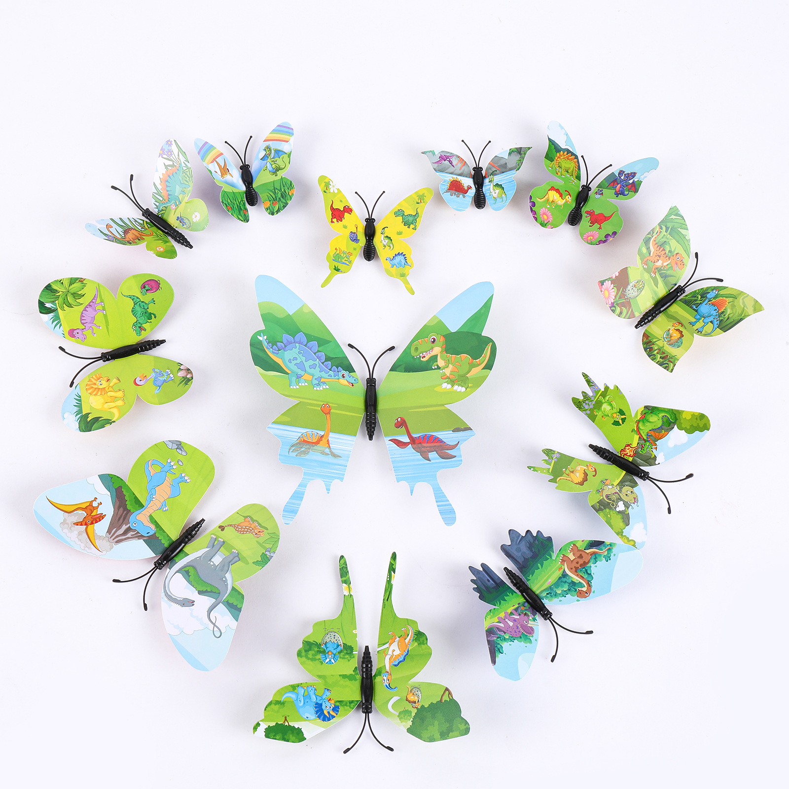 Mariposas de Plástico 3D de una Capa - Adhesivos de Colores Vibrantes para Pared - Decoración Creativa para Hogar y Mayoristas
