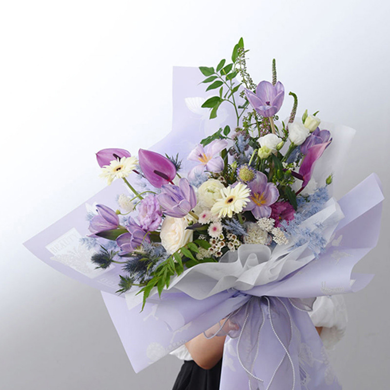 Film Plástico para Envolver Flores con Diseño de Mariposas - Papel Transparente Impermeable para Arreglos Florales - Fabricante Directo para Venta al por Mayor (Mín. 100 Rollos)