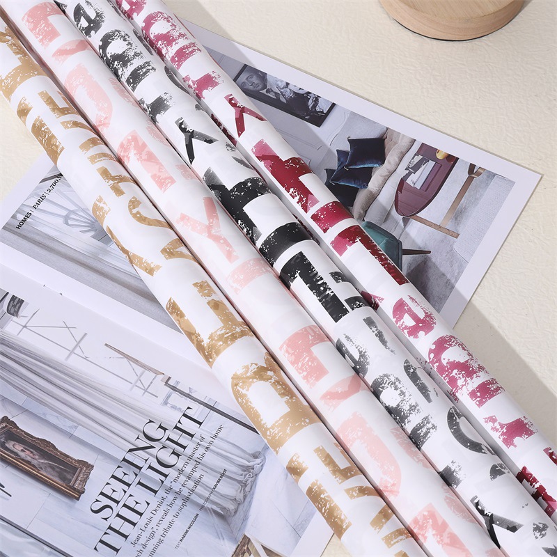 Papel para Envolver Flores con Estilo Vintage Retro - Para Floristerías, Negocios de Regalo y Mayoristas - Embalaje de Exportación (Pedido Mínimo 100 Rollos)