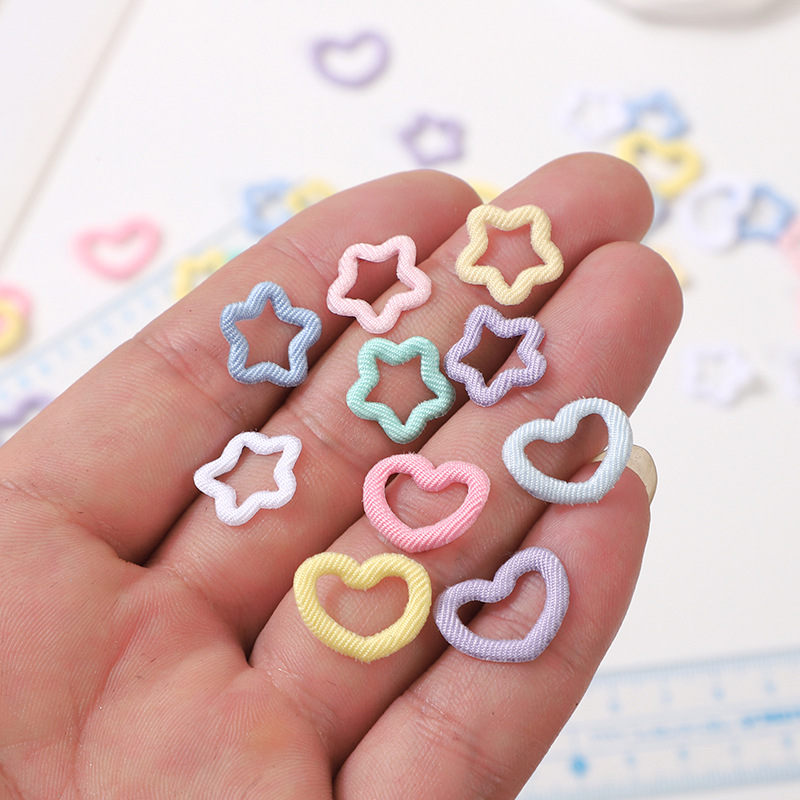 Corazones y Estrellas de Tela Doble Cara con Calado - Componentes para Fabricación de Ropa, Bolsos, Fundas de Móvil y Merchandising - Proveedor Mayorista