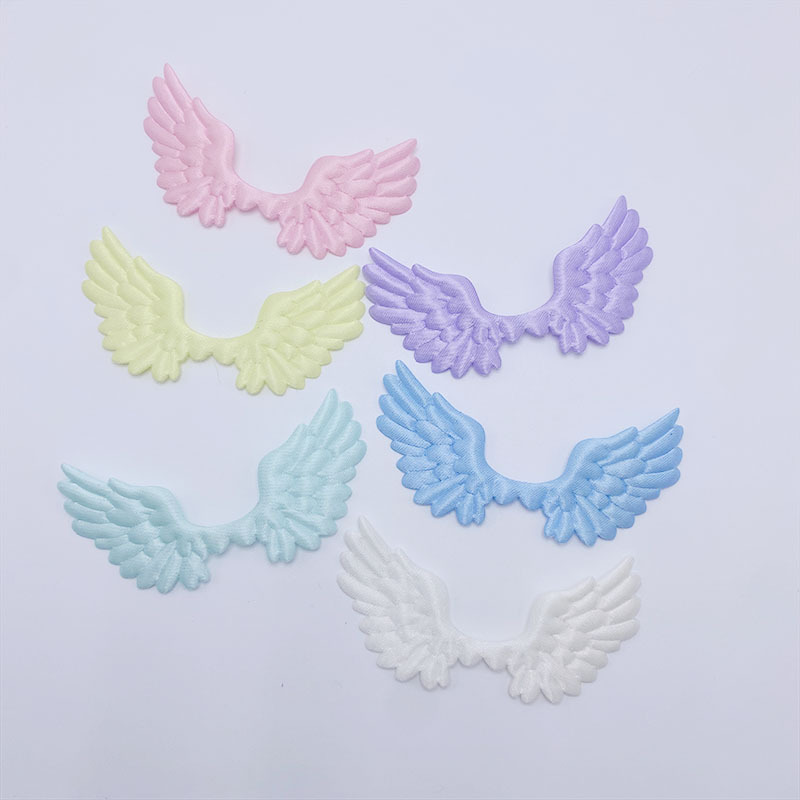 Alas de Ángel de Satén con Estampado por Ultrasonido - Componentes para Decoración de Pasteles, Fabricación de Accesorios, Ropa y Juguetes - Proveedor Mayorista 
