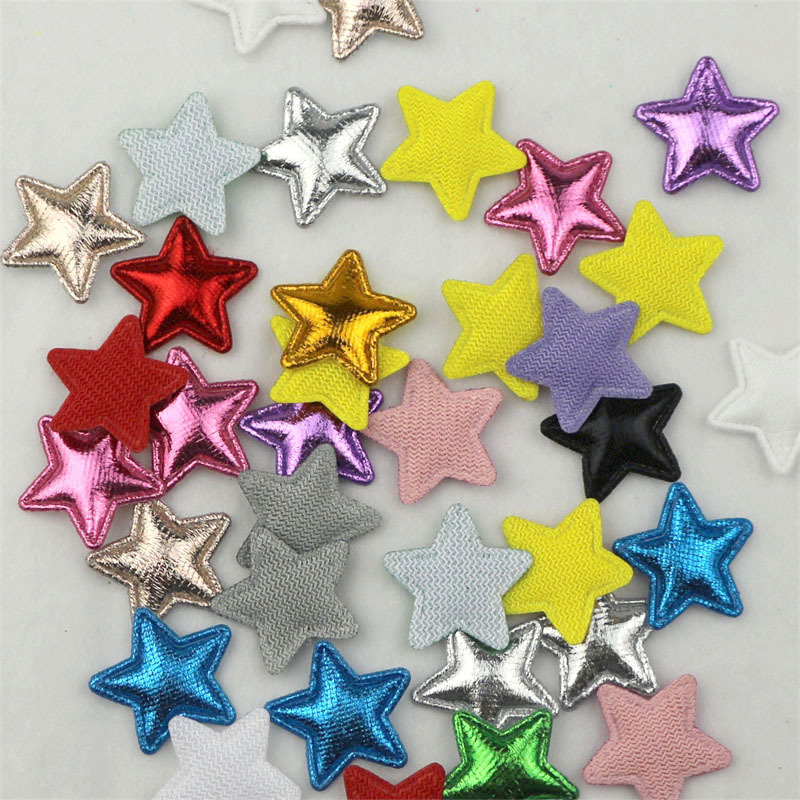 Estrellas de Tela Dorada de 1.8cm - Componentes para Decoración de Pasteles, Accesorios de Pelo y Manualidades - Proveedor Mayorista
