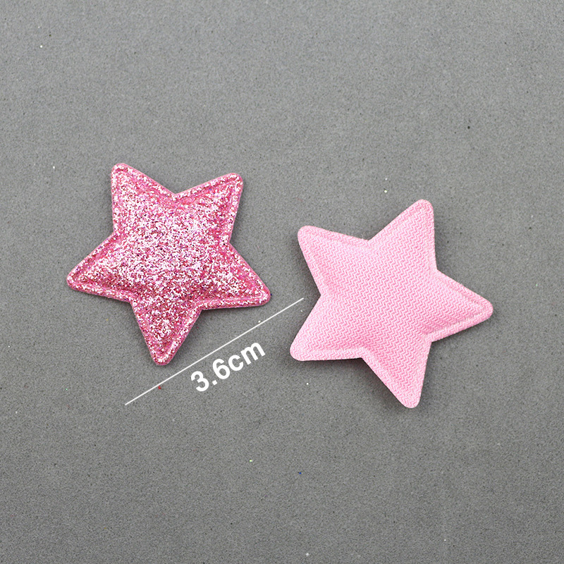 Estrellas de Oropel de 3.6cm con Purpurina - Componentes para Fabricación de Accesorios de Pelo, Ropa y Manualidades - Proveedor Mayorista