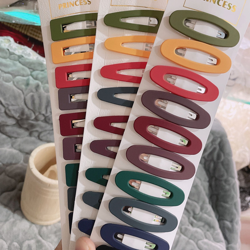 Set Coreano de Broches BB y Pinzas Rectas - Accesorios para Cabello en Esmalte Macaron