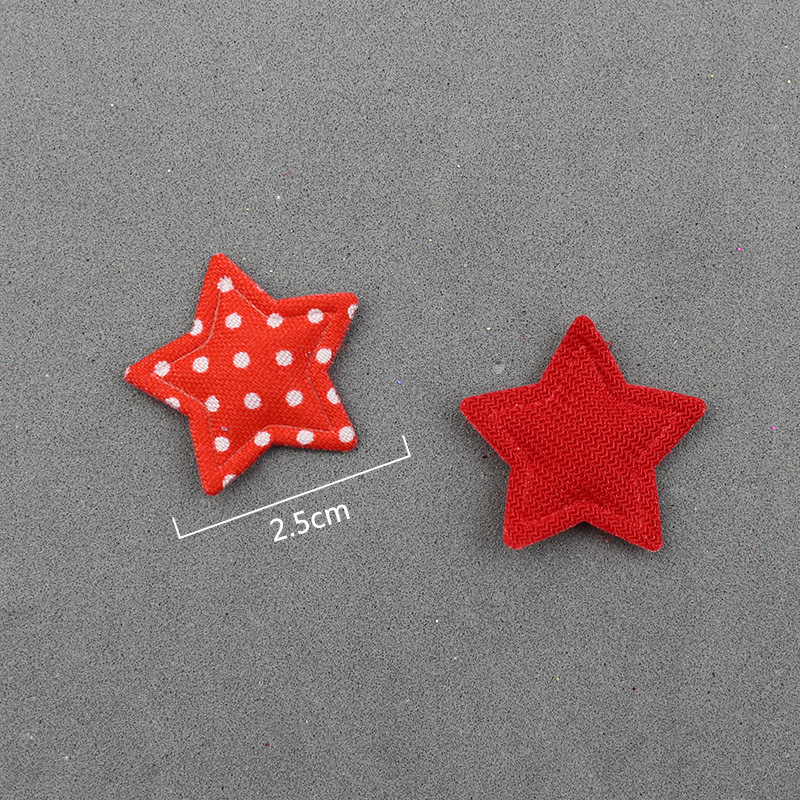 Estrellas de Puntos Coloridos de 2.5cm con Estampado - Componentes para Fabricación de Accesorios Infantiles y Manualidades - Proveedor Directo de Fábrica
