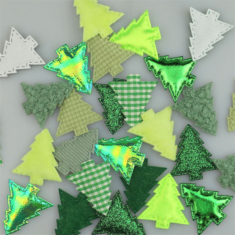 Árboles de Navidad Verdes para Manualidades - Componentes para Fabricación de Accesorios de Pelo, Gorros, Regalos y Decoración Navideña - Proveedor Mayorista