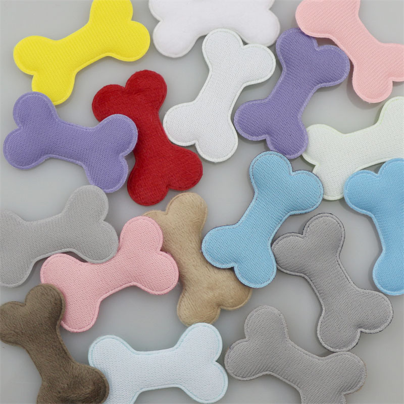 Huesos de Felpa para Mascotas de 4.8cm - Componentes para Fabricación de Accesorios para Mascotas, Ropa, Juguetes y Manualidades - Proveedor Mayorista