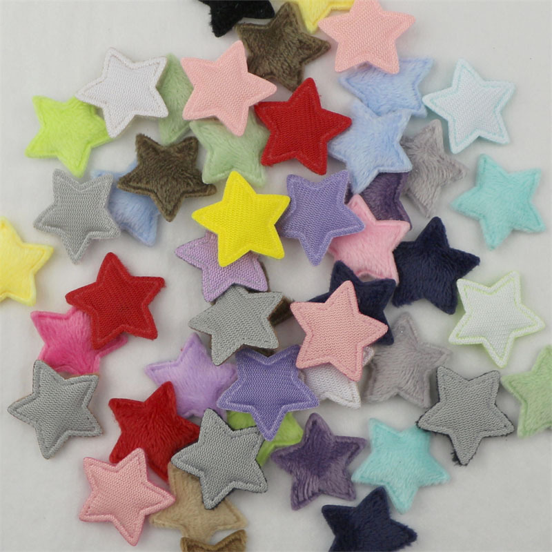 Estrellas de Felpa de 2.5cm para Muñecas - Componentes para Fabricación de Accesorios de Pelo, Ropa y Manualidades - Proveedor Mayorista