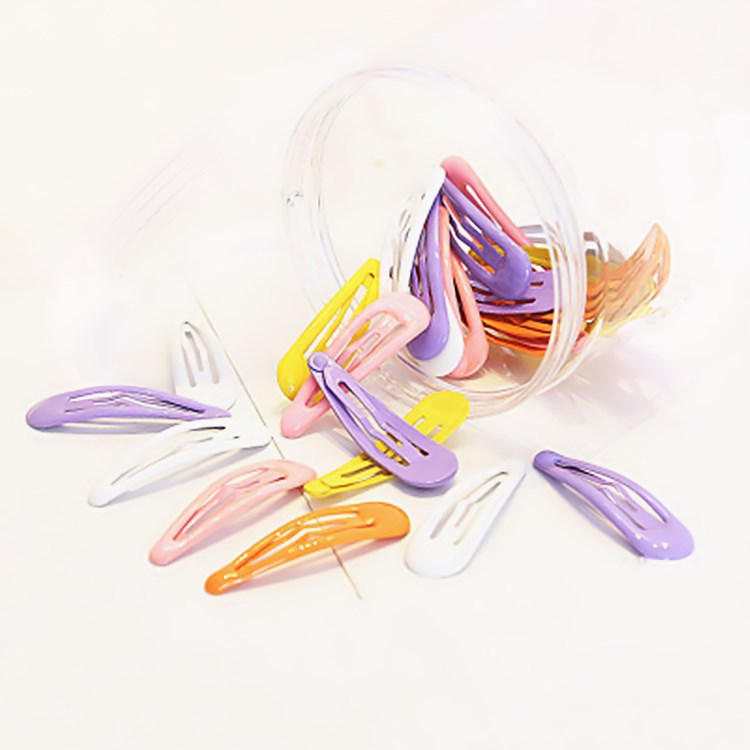 Lata de 12 Broches BB Macaron de 5CM - Pinzas en Forma de Lágrima con Esmalte Premium