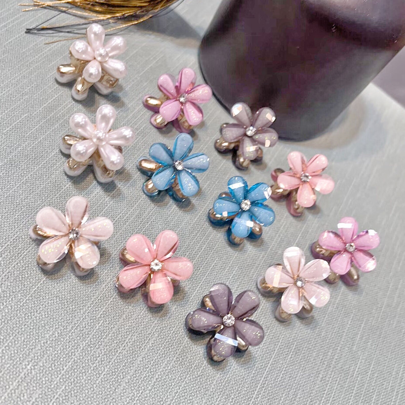 Pinzas Mini de Camelia para Mayoristas - Accesorios para Cabello de Aleación con Diseño Dulce 