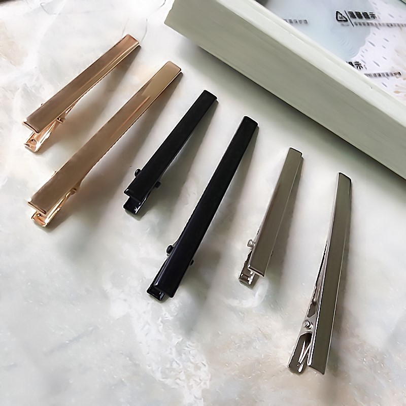 Pinzas de Pato Reforzadas para DIY - Accesorios Metálicos para Cabello con Estilo Minimalista