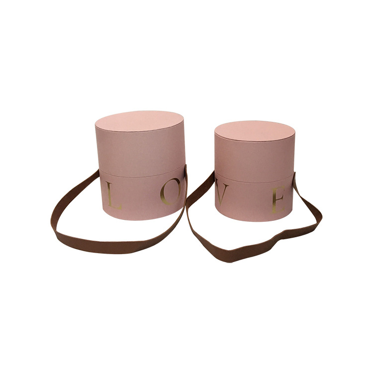 Juego de 2 Cajas Redondas con Asa de Cuero | Diseño Minimalista | Para Mayoristas