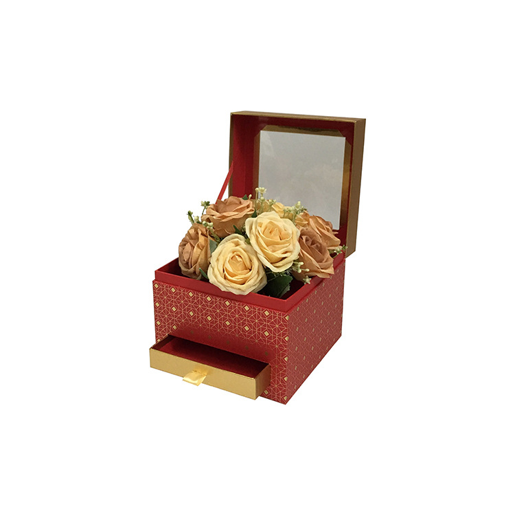 Caja Regalo con Cajón y Ventana de PVC | Diseño Cuadrado | EN STOCK | Para Mayoristas