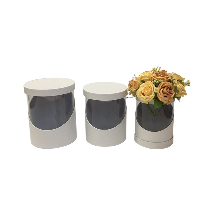 Juego de 3 Cubos Redondos Transparentes de PVC | Diseño Minimalista | Para Mayoristas