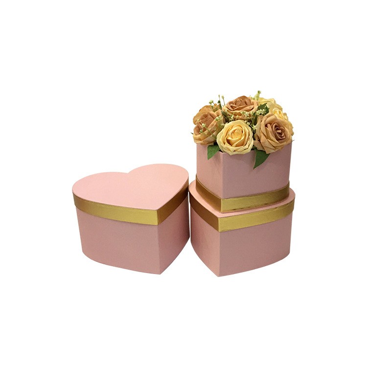 Juego de 3 Cajas Corazón para Flores | Diseño Minimalista | Para Mayoristas