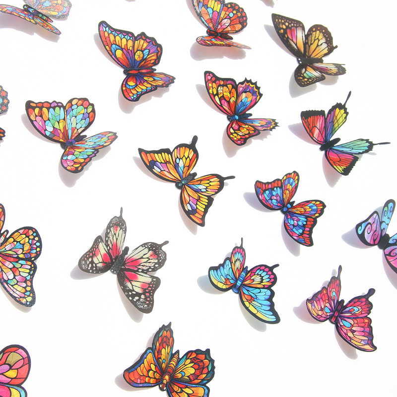 Lote de 27 Unidades de Mariposas 3D para Pared - Material Seguro No Tóxico y Colores Brillantes - Decoración para Habitación Infantil, Guarderías y Más - Venta al por Mayor