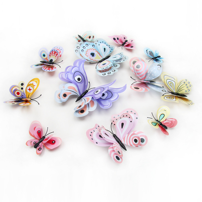 Lote de 12 Mariposas 3D de Doble Capa para Amazon FBA - Decoración para Pared de Sala, Dormitorio y Centros Comerciales - Ideal para Fiestas y Mayoristas