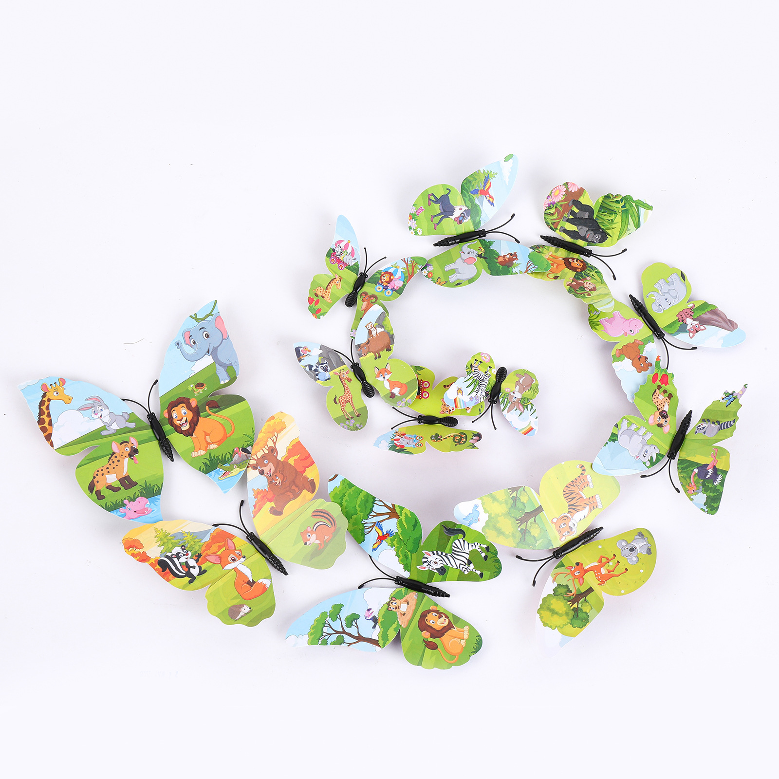 Mariposas de Plástico 3D de una Capa - Adhesivos de Colores Vibrantes para Pared - Decoración Creativa para Hogar y Mayoristas