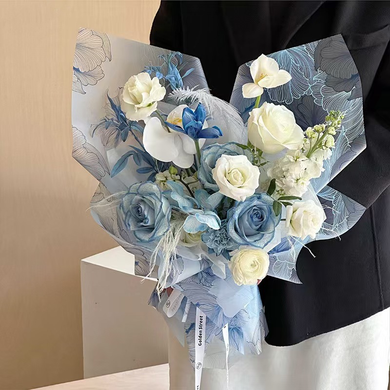 Papel para Flores con Diseño Holográfico/Láser - Efecto Brillante y Atmosférico para San Valentín - Ideal para Crear Bouquets de Impacto - Venta al por Mayor para Florerías