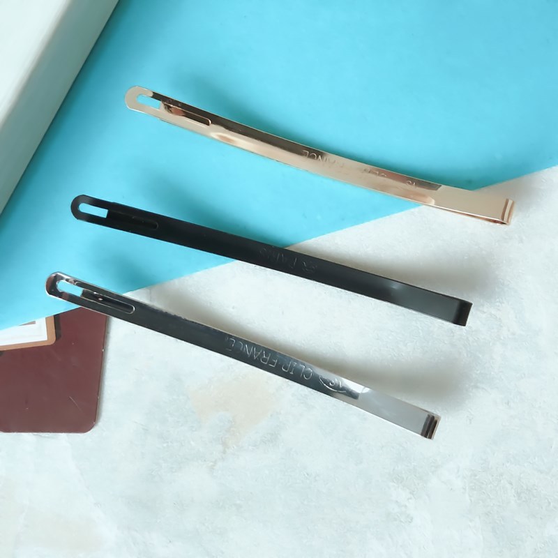 Pinzas Rectas Coreanas con Agujeros - Accesorios para Cabello con Letras Inglesas