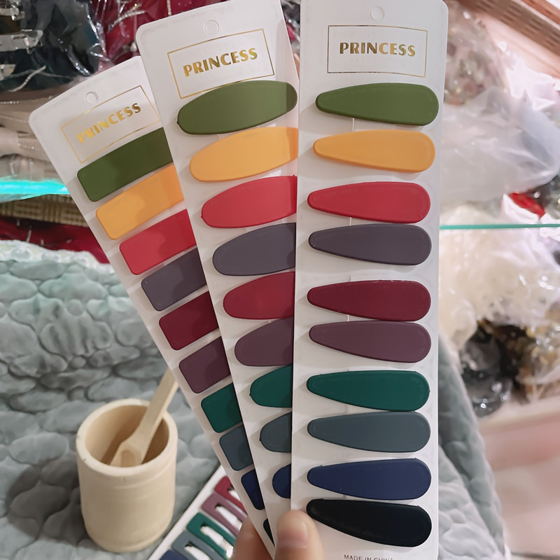 Set Coreano de Broches BB y Pinzas Rectas - Accesorios para Cabello en Esmalte Macaron