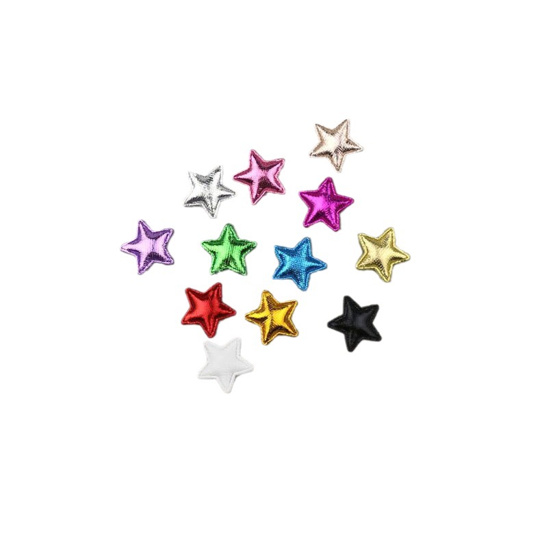 Estrellas de Tela Dorada de 1.8cm - Componentes para Decoración de Pasteles, Accesorios de Pelo y Manualidades - Proveedor Mayorista