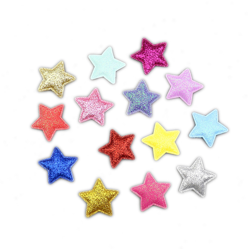 Estrellas de Oropel de 3.6cm con Purpurina - Componentes para Fabricación de Accesorios de Pelo, Ropa y Manualidades - Proveedor Mayorista