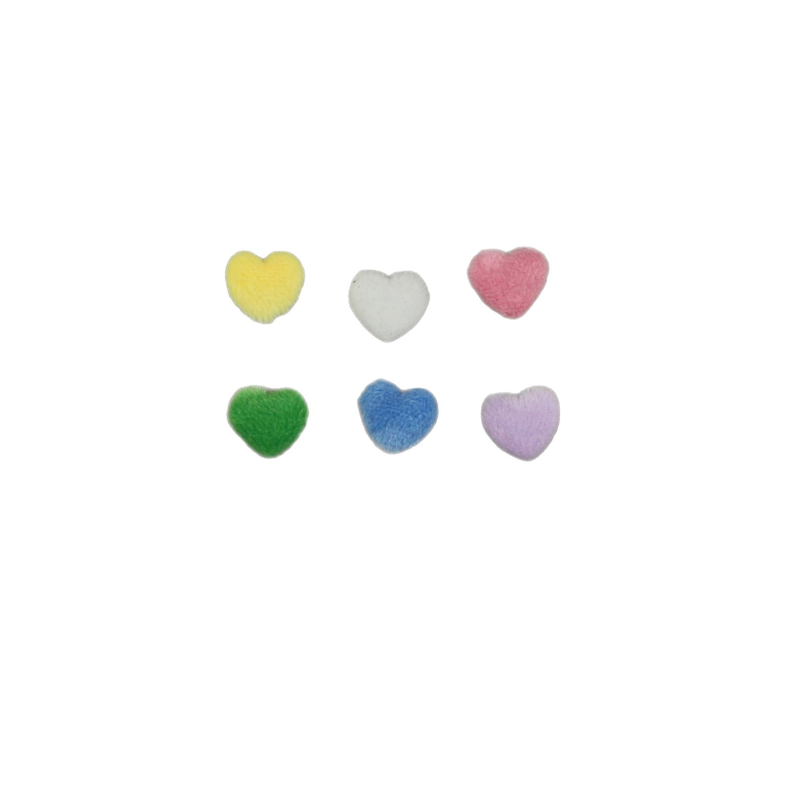 Corazones Mini de Franela de 1cm - Componentes de Precisión para Fabricación de Accesorios de Pelo, Ropa y Juguetes - Proveedor Mayorista