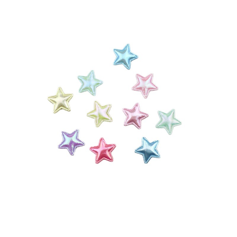 Estrellas de Tela Nacarada de 1.8cm - Componentes para Fabricación de Accesorios de Pelo, Muñecas y Manualidades - Proveedor Mayorista 