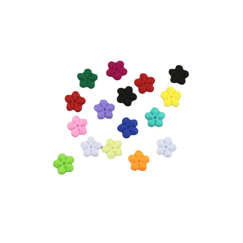 Flores Mini de Fieltro de 1cm - Componentes de Precisión para Fabricación de Accesorios de Pelo, Ropa, Calzado y Manualidades - Proveedor Mayorista