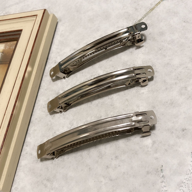 Pinzas de Resorte Coreanas de 10CM - Juego de 3 Láminas de Acero para Cabello