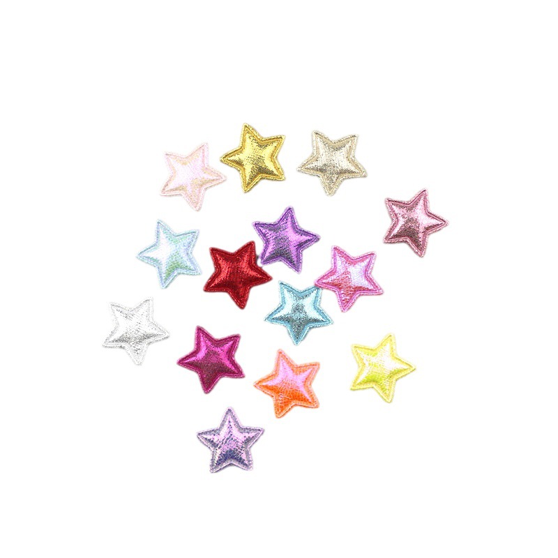 Estrellas de Pana Brillante de 2.5cm - Componentes para Fabricación de Accesorios de Pelo, Ropa y Manualidades - Proveedor Mayorista