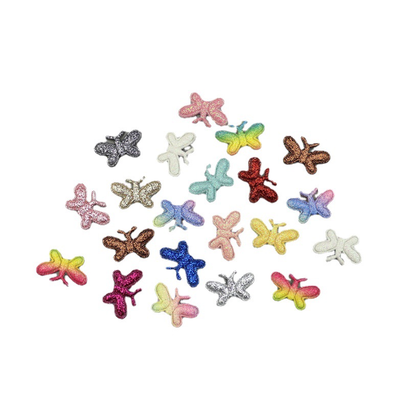Mariposas Brillantes de Colores con Purpurina - Componentes para Fabricación de Accesorios de Pelo, Juguetes y Manualidades - Proveedor Mayorista