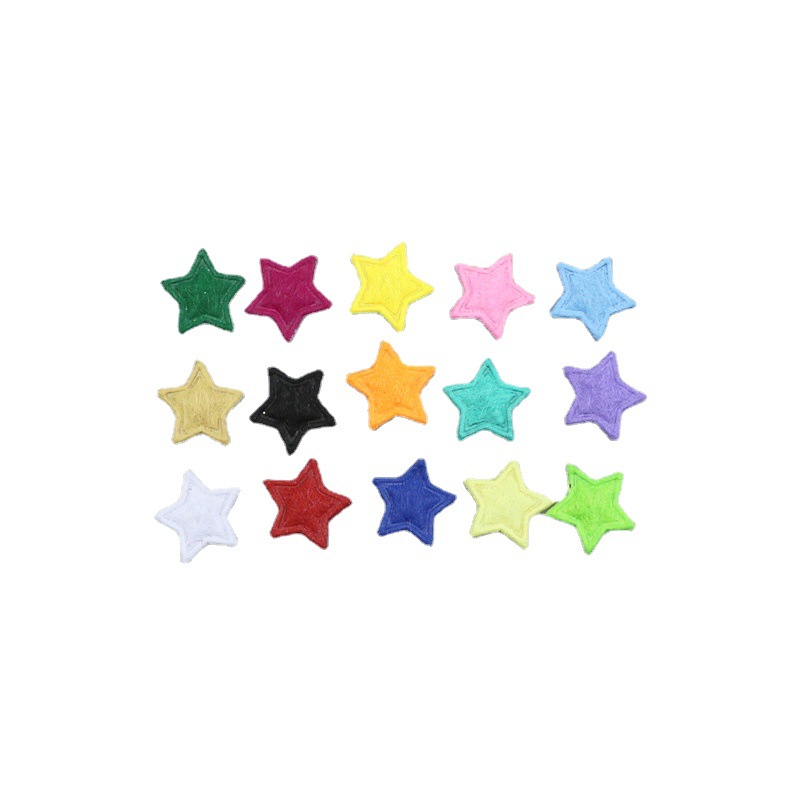 Estrellas Mini de Fieltro de 1.3cm con Estampado - Componentes para Fabricación de Accesorios de Pelo, Manualidades y Decoración - Proveedor Mayorista